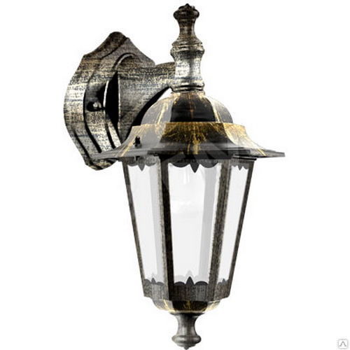 Светильник НБУ-06-60-02 со стеклом черное золото Пушкинский  IP44 Китай