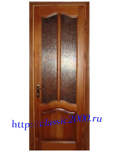 Дверь деревянная из массива витражная "Успех" 2000 х 800 х 40