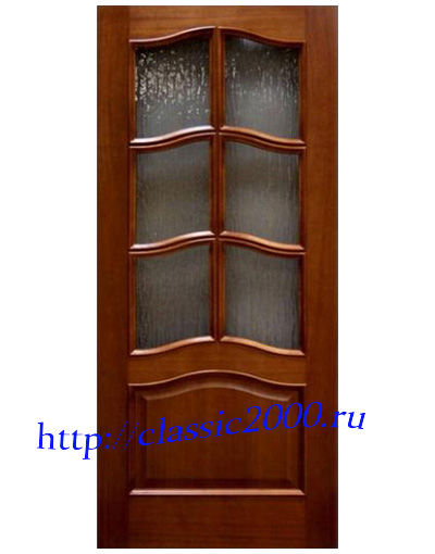 Дверь деревянная из массива витражная "Браво" 2000 х 700 х 40