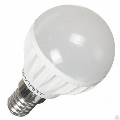 Лампа светодиодная LED 6вт 4000К 470Лм Е27 Шар Россия