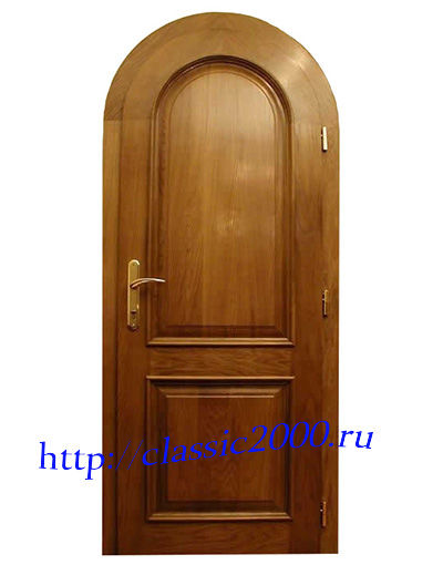 Дверь деревянная из массива арочная