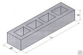 Блок фундаментный пустотный ФБП 30-1 2980х600х580 мм