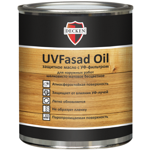 Масло защитное с УФ-фильтром Decken UVFasad Oil 125мл