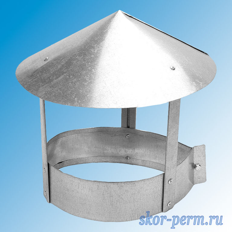 Зонт для трубы Д=100 мм (оцинк. сталь)