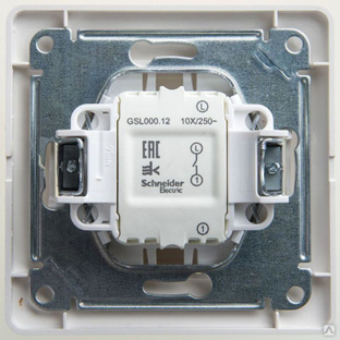 Выключатель 1-кл. СП Glossa 10А IP20 (сх. 1) 10AX в сборе перламутр. SchE GSL000612 Schneider Electric 