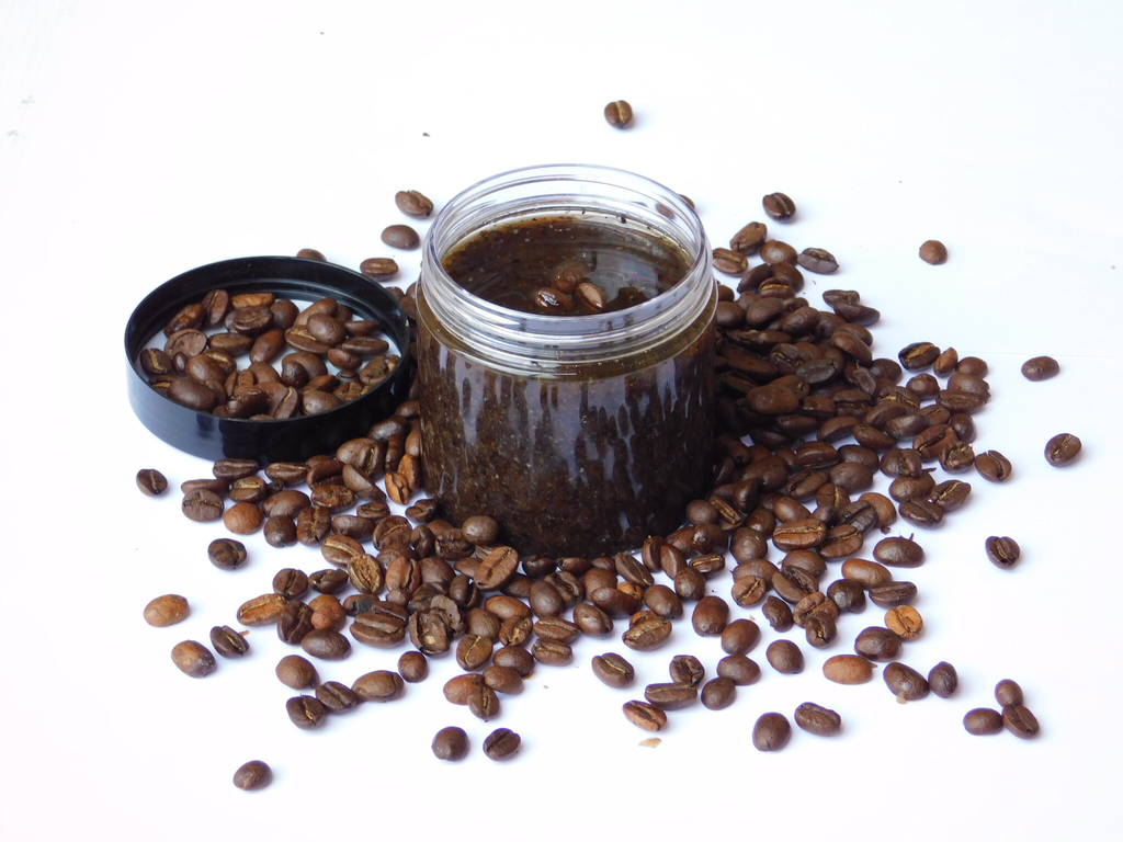 Own coffee. Coffee Scrub Design.