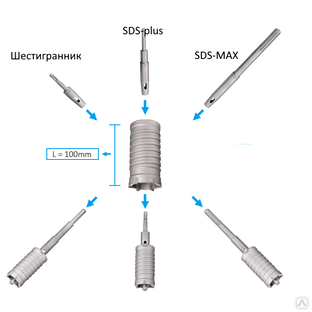 Коронка для сверления кирпича 100