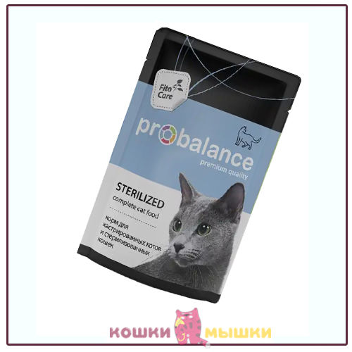 Влажный корм для кошек ProBalance Sterilized, 85 г