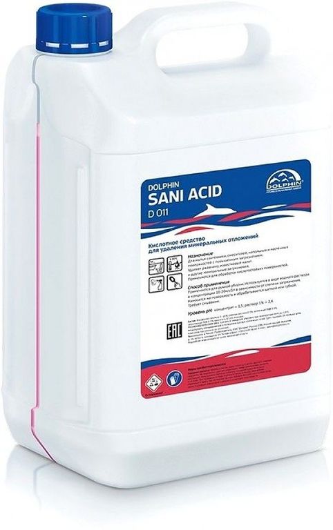Средство чистящее для уборки санузлов и помещений с повышенной влажностью, кислотное, концентрат SANI ACID 5 л.