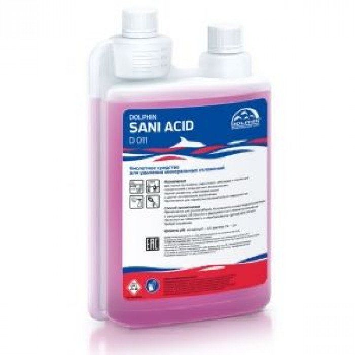 Средство чистящее для уборки санузлов и помещений с повышенной влажностью, кислотное, концентрат SANI ACID 1 л. с