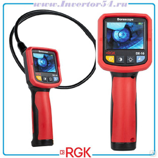 Видеоэндоскоп RGK DE-10 Видеокамера для труднодоступных мест с экраном для диагностики неисправностей в Автомобиле 
