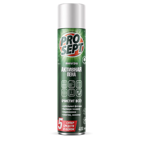 Universal Spray, 0,4л. Активная пена, усиленное чистящее средство с антистатическим эффектом, аэрозоль