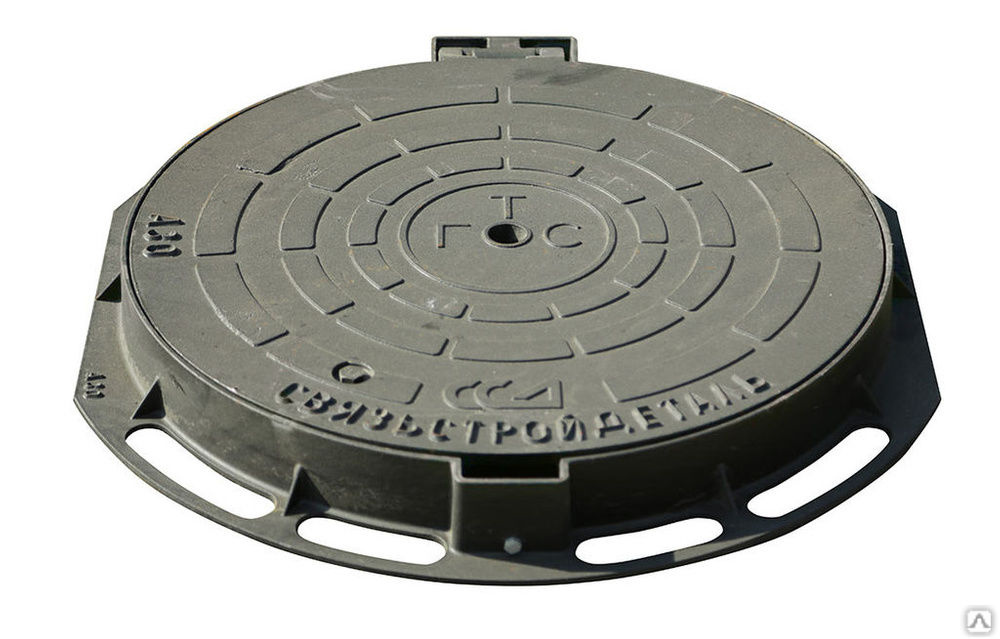 Крышка люков для кабельных колодцев с запорным устройством нижняя - фото