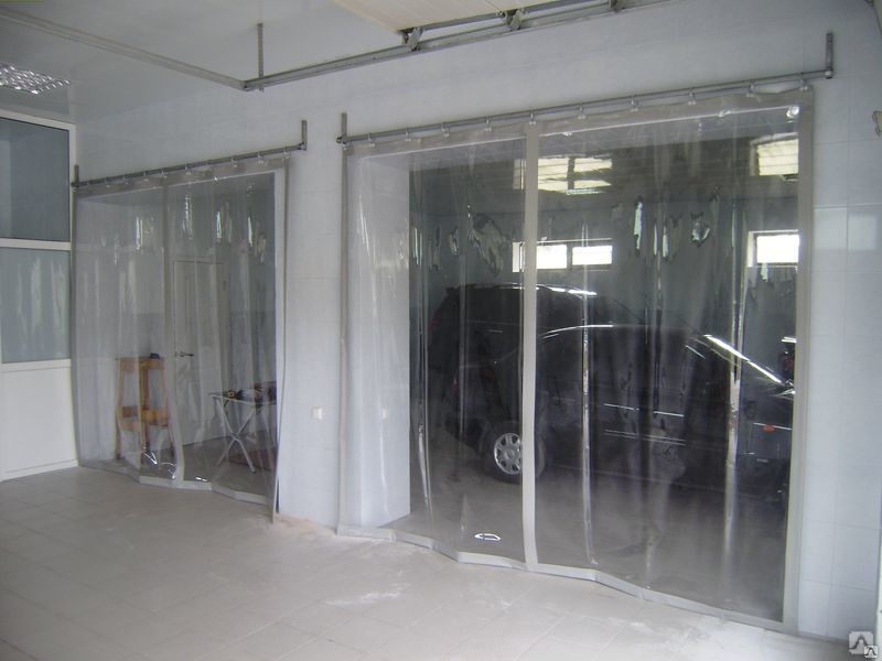 Прозрачные шторы ПВХ в автомойку
