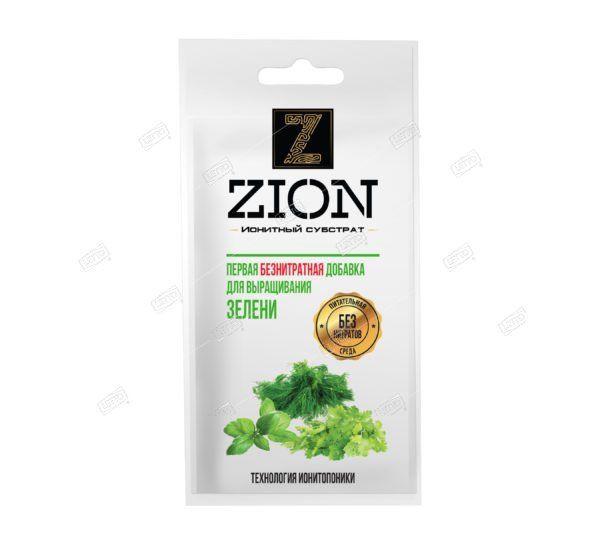 Цион ZION ионитный субстрат для выращивания зелени (зеленых культур) саше 3