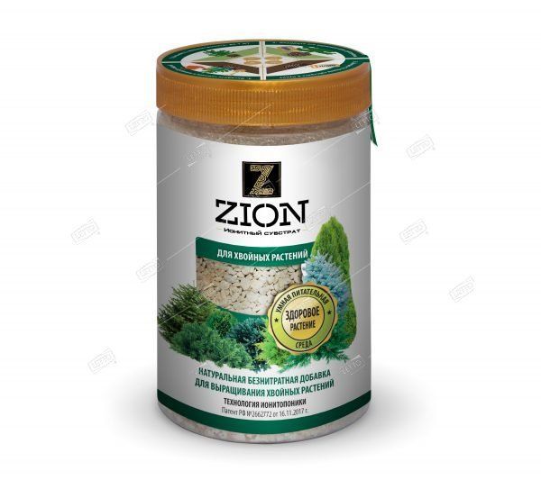 Цион ZION ионитный субстрат для выращивания хвойных растений полимерный кон