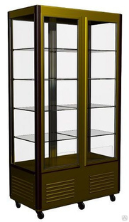Кондитерский шкаф Carboma Latium D4 VM 800-1 (R800C Люкс коричнево-золотой) 
