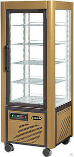 Вертикальная холодильная витрина SCAIOLA 400 F LED цвет золото 