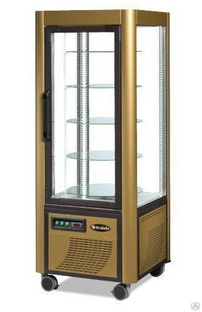 Вертикальная холодильная витрина SCAIOLA 400 G LED цвет золото 