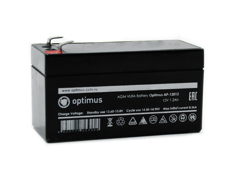Аккумуляторная батарея Optimus AP-12012. 12В, 1,2A/ч Разные производители
