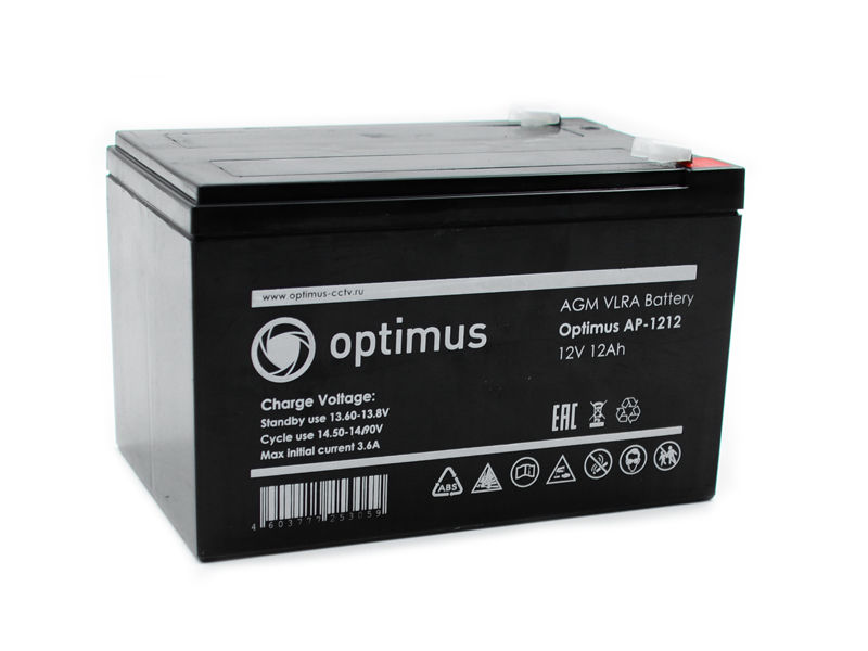 Аккумуляторная батарея Optimus AP-1212. 12В, 12A/ч Разные производители