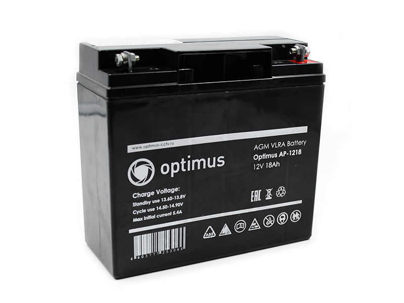 Аккумуляторная батарея Optimus AP-1218. 12В, 18A/ч Разные производители
