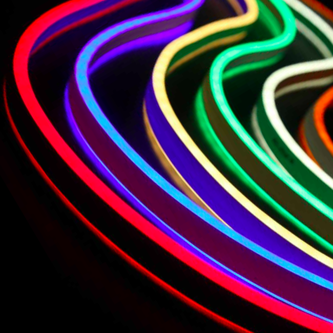 Гибкий мини-неон на светодиодах SMD2835, 240V - RGB neo-neon