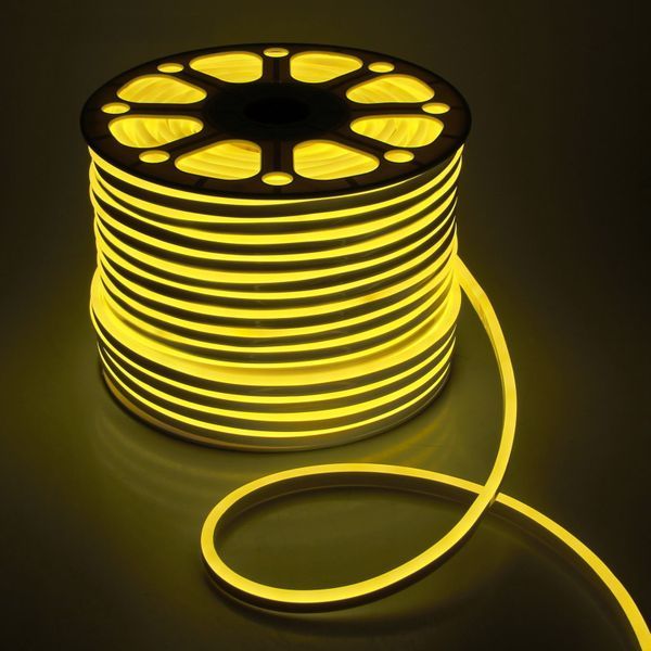 Гибкий неон 12 Вольт LED-RNN-120-6/12-12V - Y желтый