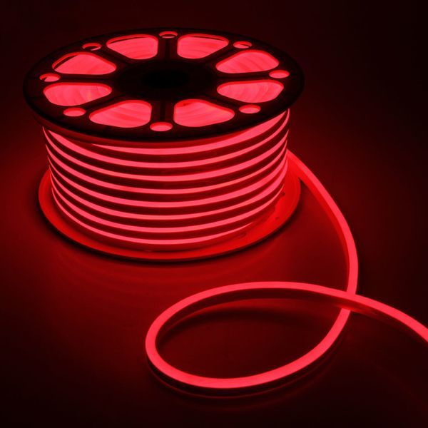 Гибкий неон 12 Вольт LED-RNN-120-6/12-12V - R красный
