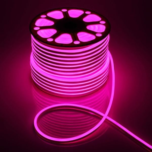 Гибкий неон 12 Вольт LED-RNN-120-6/12-12V - P розовый