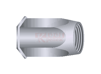 ZG-SUM Заклепка-гайка шестигранная с уменьшенным бортиком оцинкованная, M4x0.7x11 мм (0.25-2 мм) 1001 КРЕПЕЖ