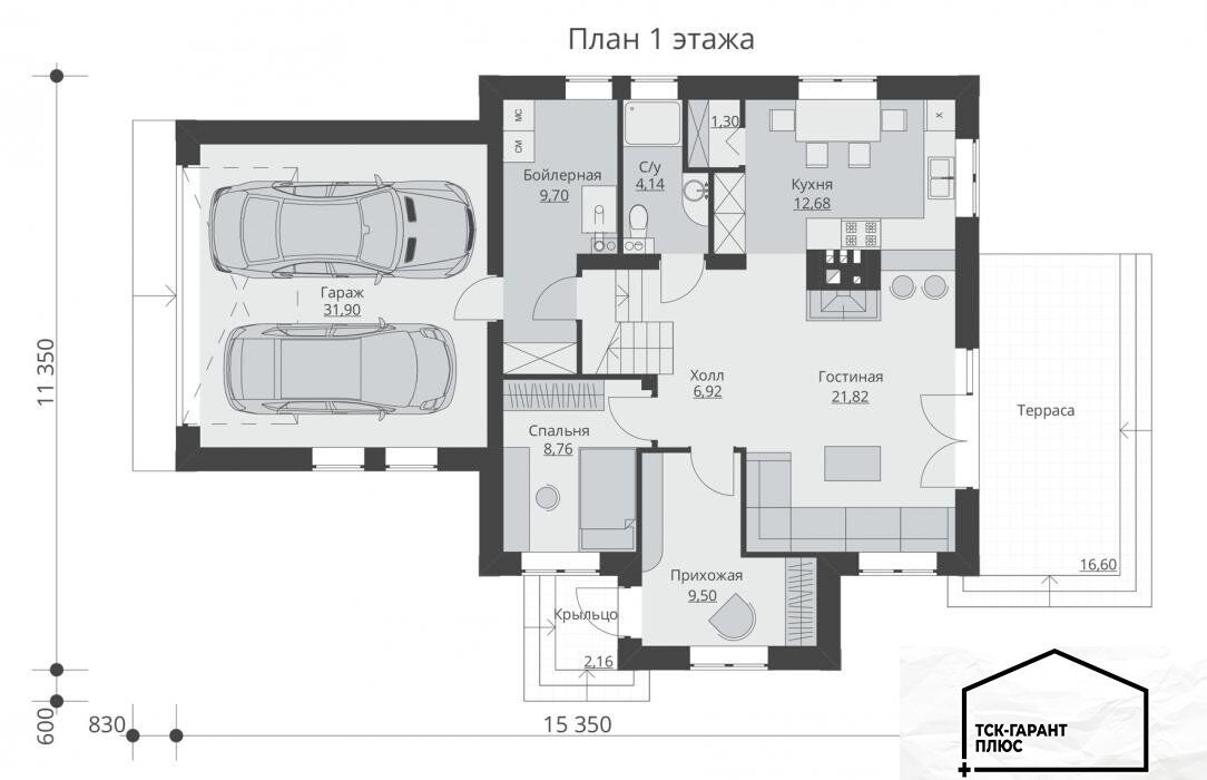 Проекты одноэтажных домов до кв м в Беларуси