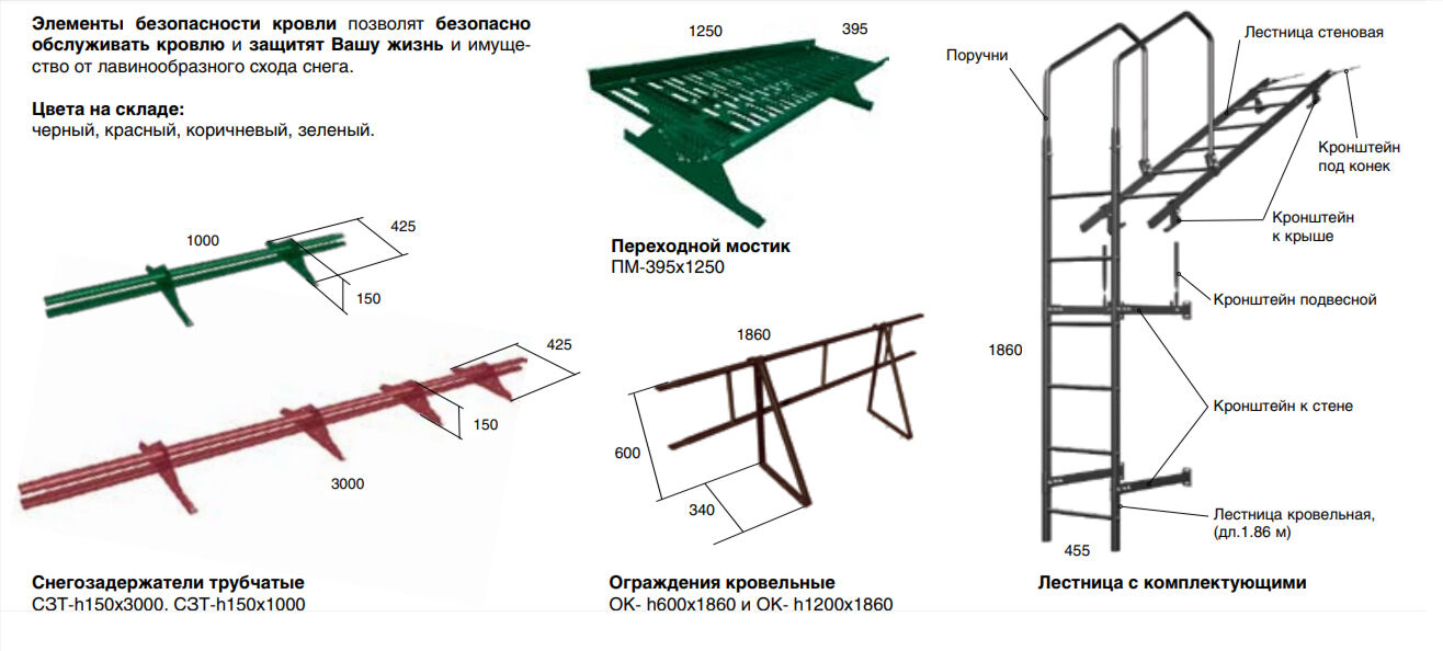 Чертеж кровельной лестницы