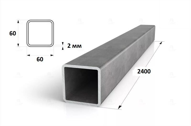 Столб металлический 60х60(2) мм, длина 2,4 м