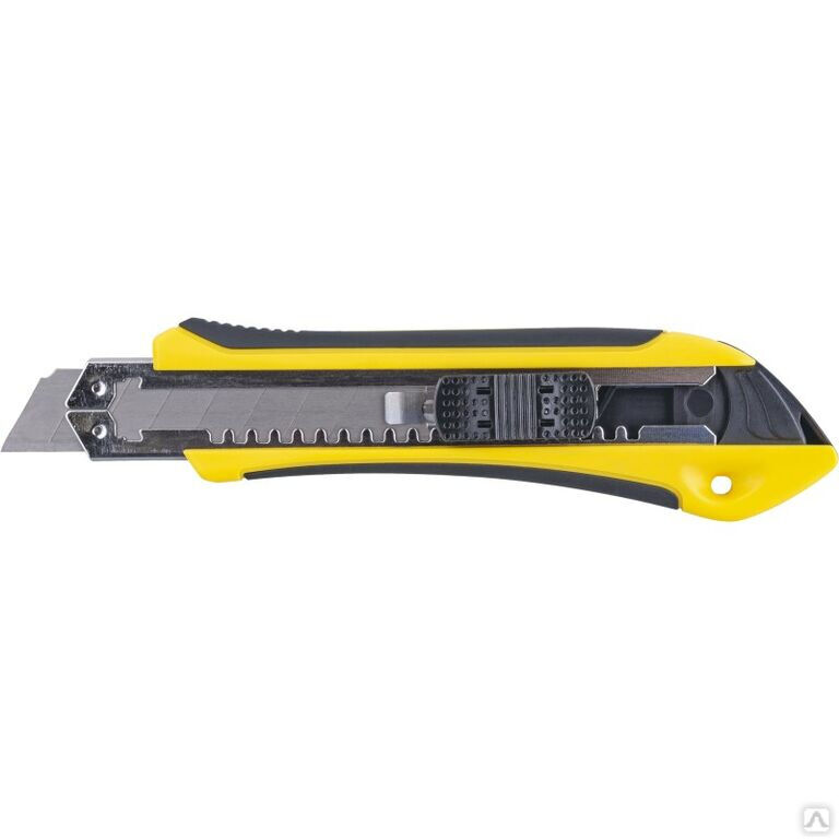 Нож с сегментированным лезвием 25 мм корпус ABS пластик обрезиненный Rexant 12-4919