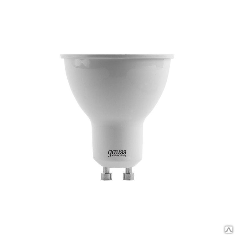 Лампа светодиодная Elementary 5.5 Вт 2700К теплая белая GU10 430 лм -240 В