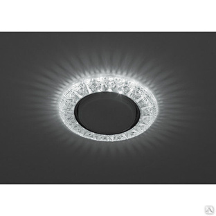 Светильник DK LD22 SL/WH GX53 точечный; декор со светодиодной подсветкой прозрачный ЭРА Б0029625 
