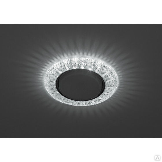 Светильник DK LD22 SL/WH GX53 точечный; декор со светодиодной подсветкой прозрачный ЭРА Б0029625