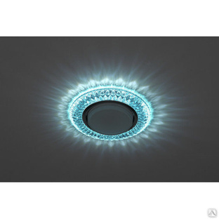 Светильник DK LD23 BL1/WH GX53 точечный; декор со светодиодной подсветкой голубой ЭРА Б0029628 