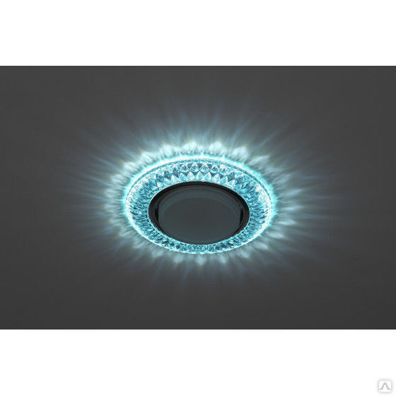 Светильник DK LD23 BL1/WH GX53 точечный; декор со светодиодной подсветкой голубой ЭРА Б0029628