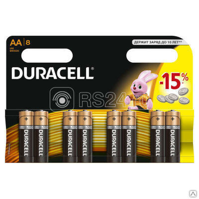 Батарейки алкалиновые LR LR6-8BL BASIC 8 шт Duracell C0037387