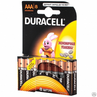 Батарейки алкалиновые LR LR03-8BL BASIC 8 шт Duracell C0033441 