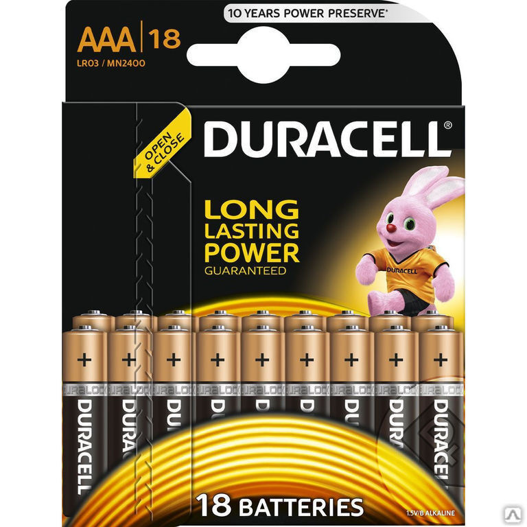 Батарейки алкалиновые LR03-18BL BASIC 18 шт Duracell Б0014449
