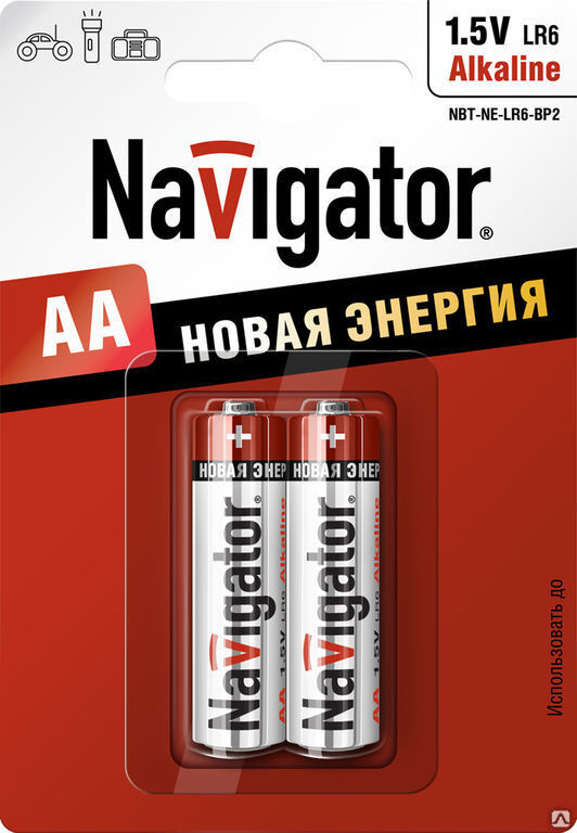 Батарейки алкалиновые 94 752 NBT-NE-LR6-BP2 2 шт Navigator