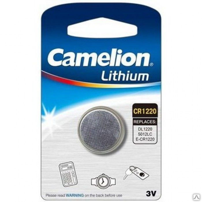 Батарейки литиевые CR CR1220 BL-1 1 шт Camelion 3071