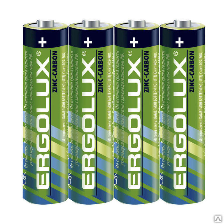 Батарейки солевые R 03 SR4 R03SR4 1.5 В 4 шт Ergolux 12440