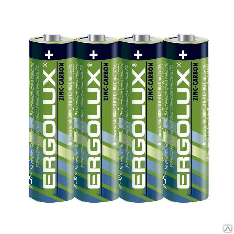 Батарейки солевые R 6 SR4 R6SR4 1.5 В 4 шт Ergolux 12441