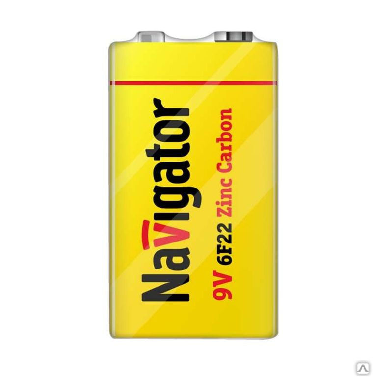 Батарейки солевые 94 762 NBT-NS-6F22-SH1 шринка 1 шт Navigator 94762