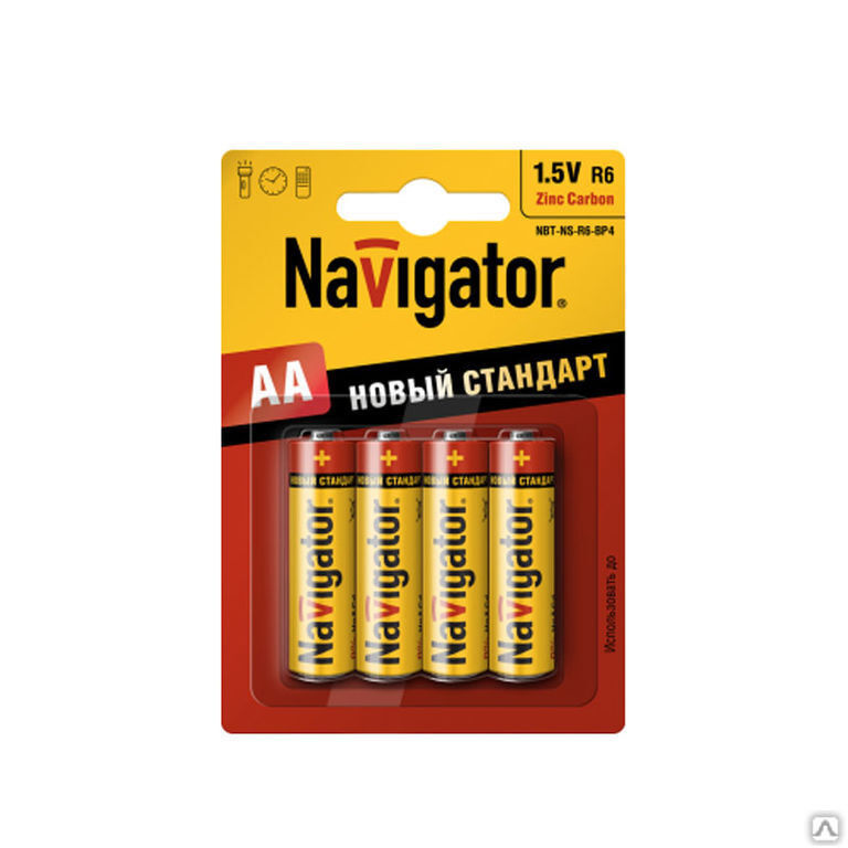 Батарейки солевые 94 758 NBT-NS-R6-BP4 4 шт Navigator 94758