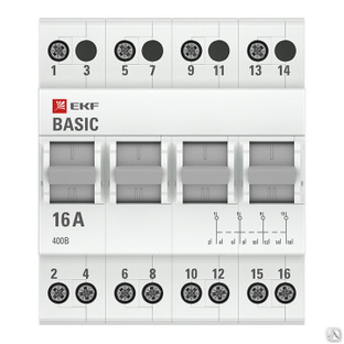 Переключатель трехпозиционный 4п 63А Basic EKF tps-4-63 